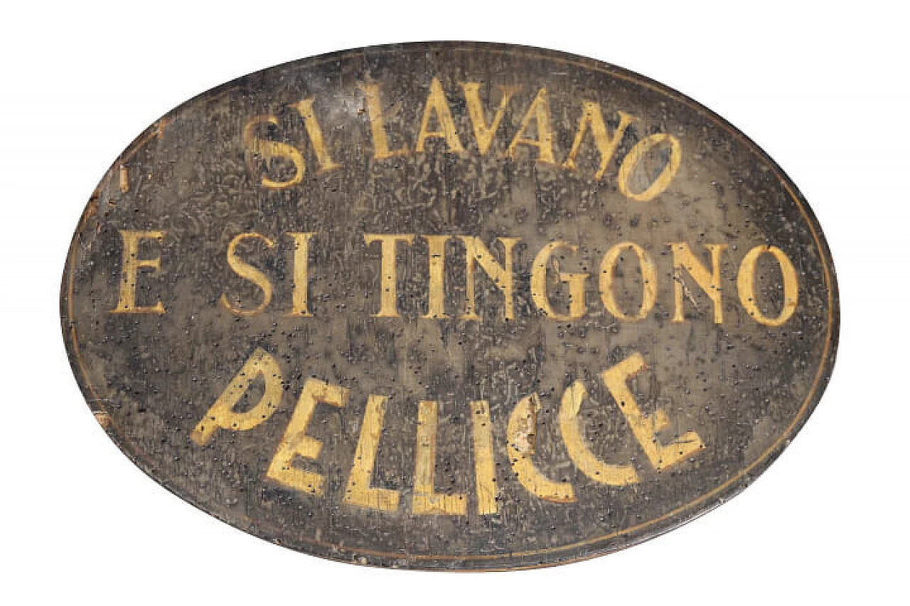 Antica insegna in legno dipinta, primi '900 1246899