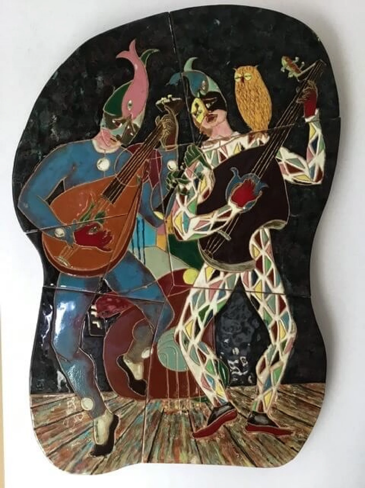 Decorative panel with Harlequin, 1940s 1246956