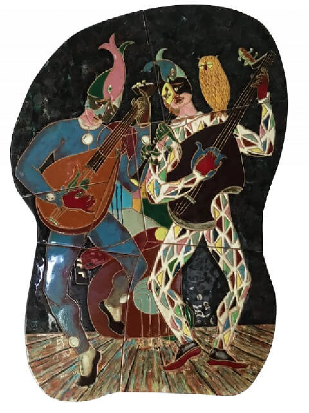 Decorative panel with Harlequin, 1940s 1246957