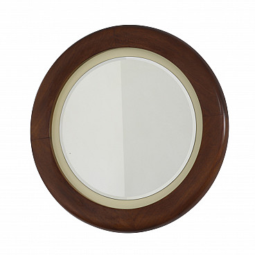 Mirror with wooden frame, 70s