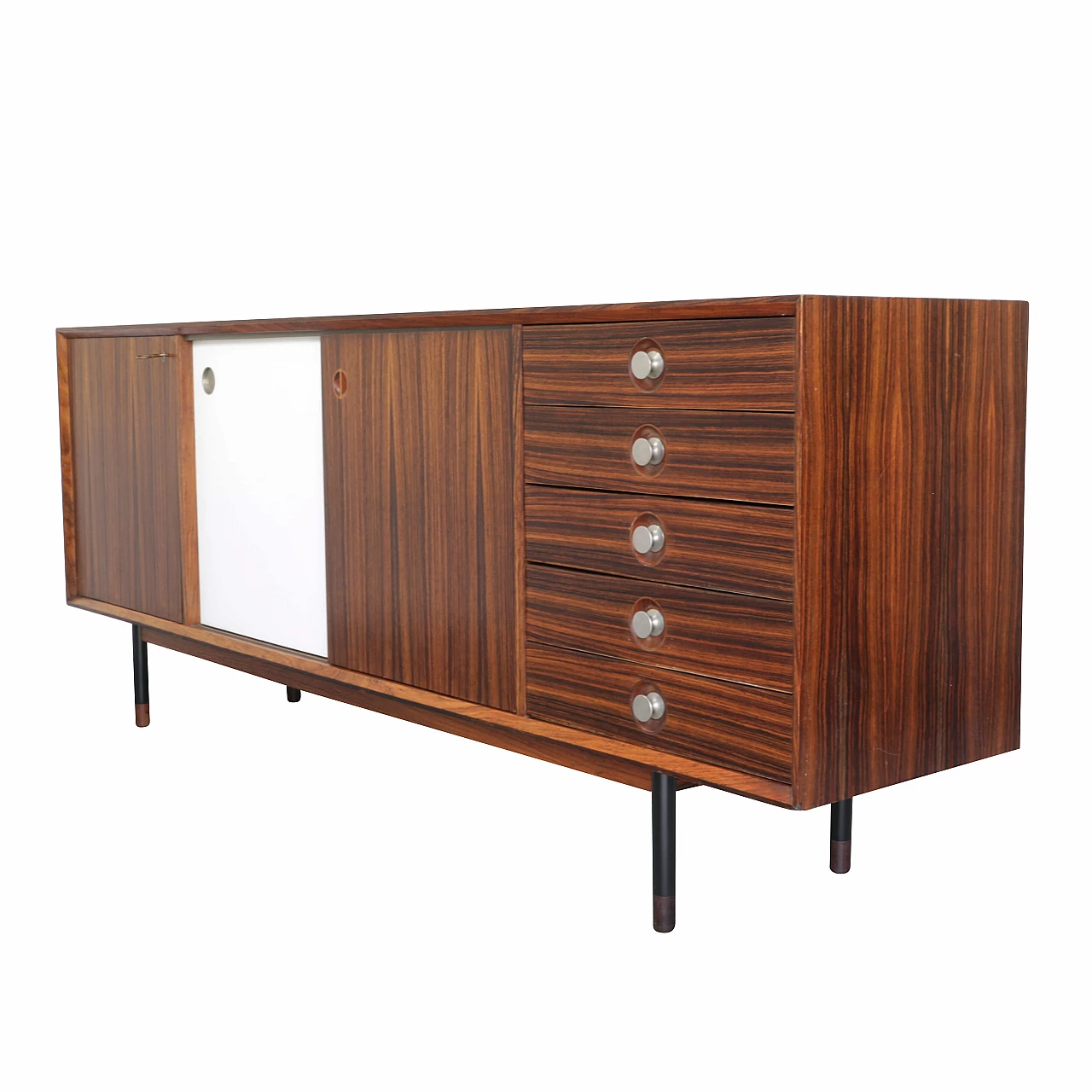 Sideboard in rosewood and white formica, 50s 1247719