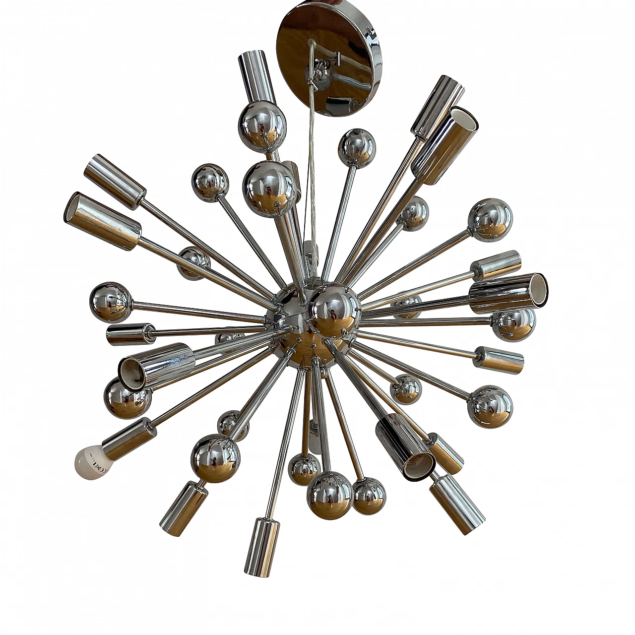 Sputnik metal chandelier, 80s 1247866