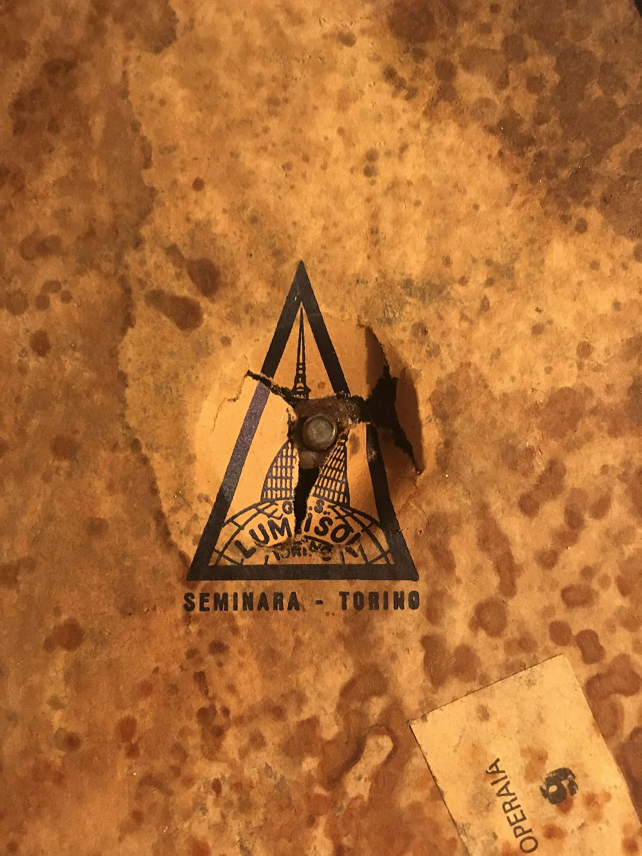 Lampada da tavolo in metallo di Seminara, anni '50 1247917