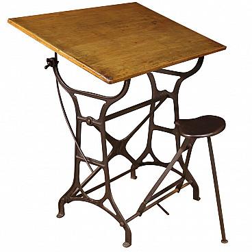 Splendido tavolo da disegno tecnico, anni '40