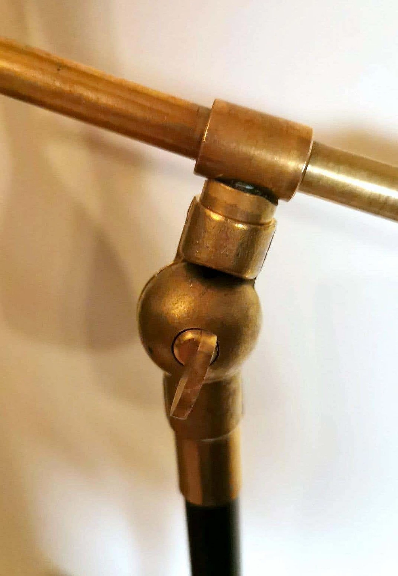 Diabolo by Stilnovo style table lamp in brass with base in Carrara marble, 60s 1247981