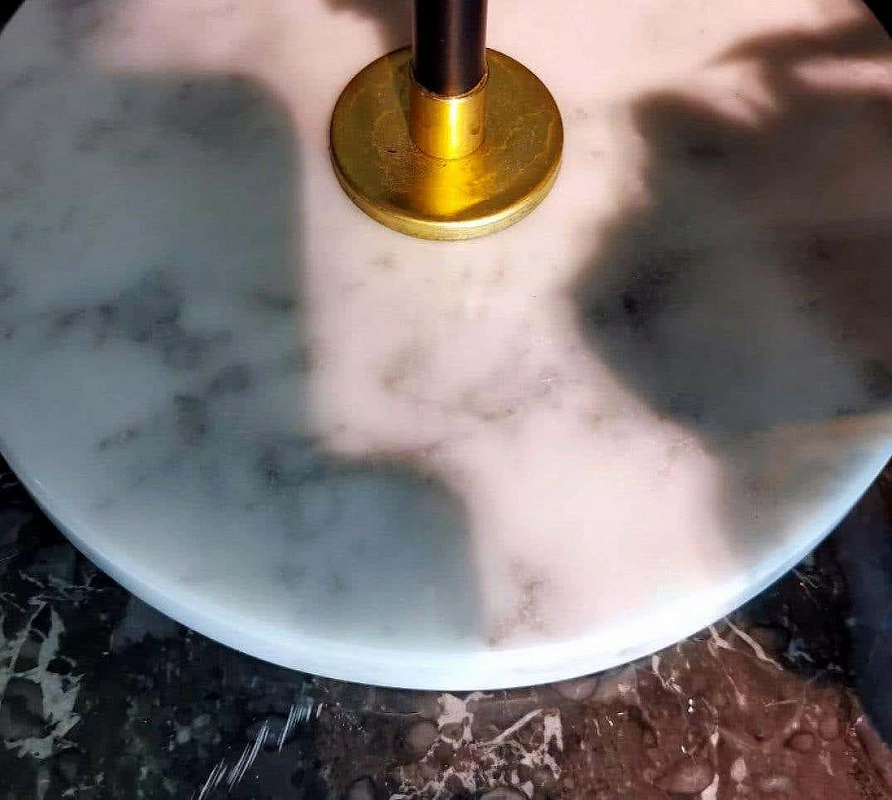 Diabolo by Stilnovo style table lamp in brass with base in Carrara marble, 60s 1247985