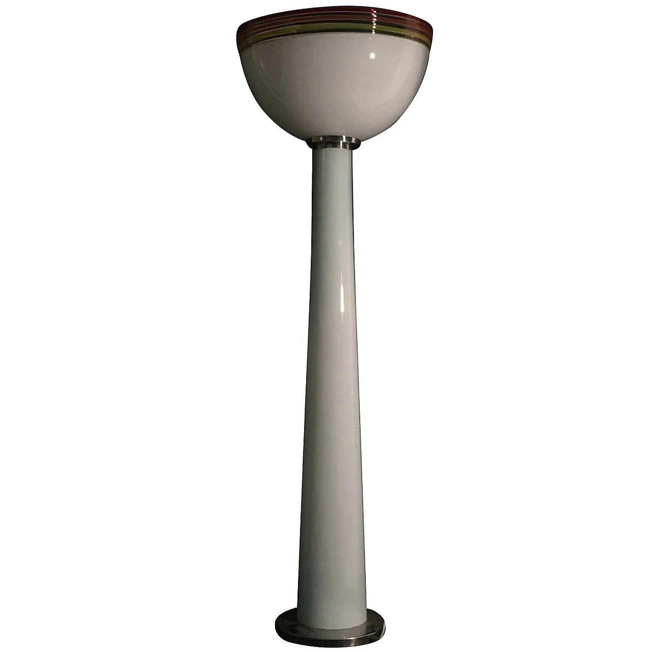 Floor lamp in Murano glass and steel by Leucos, 70s 1248152