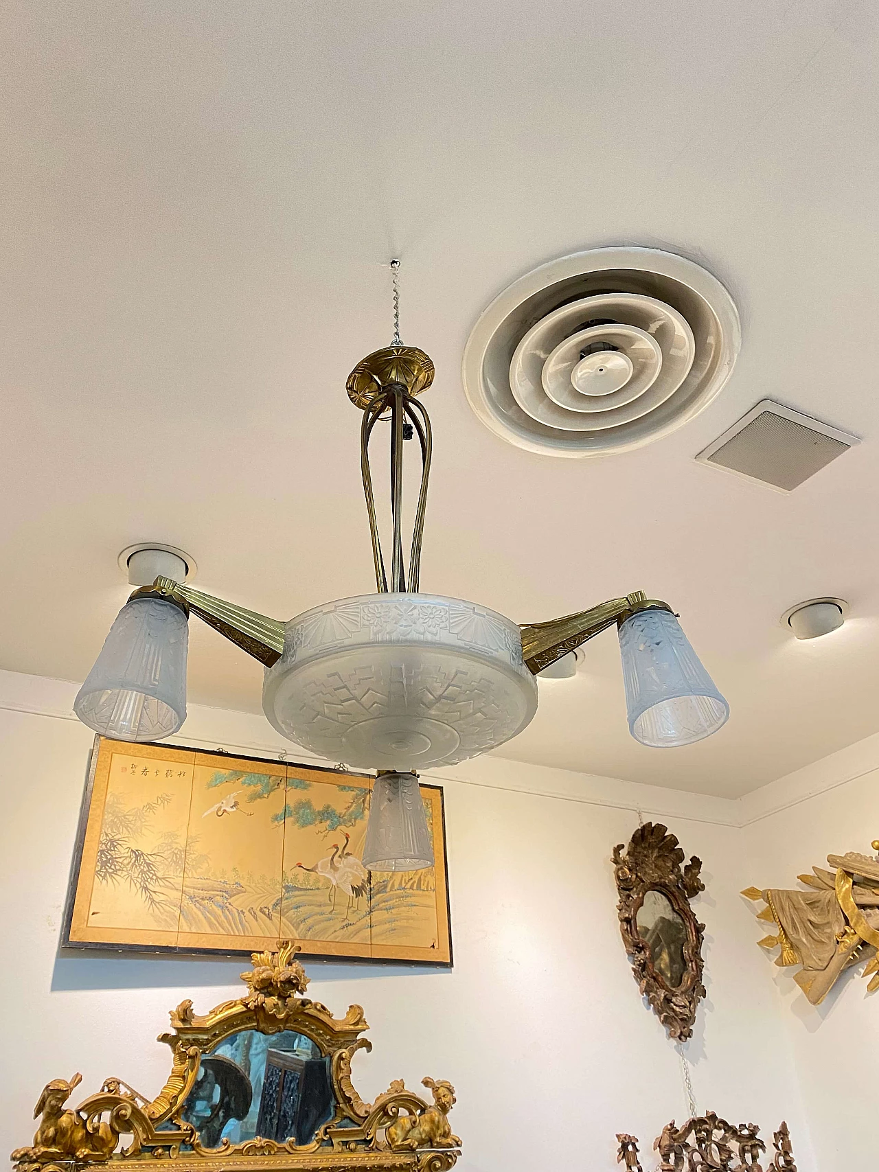 Lampadario Art Deco francese, anni ‘30 1248445