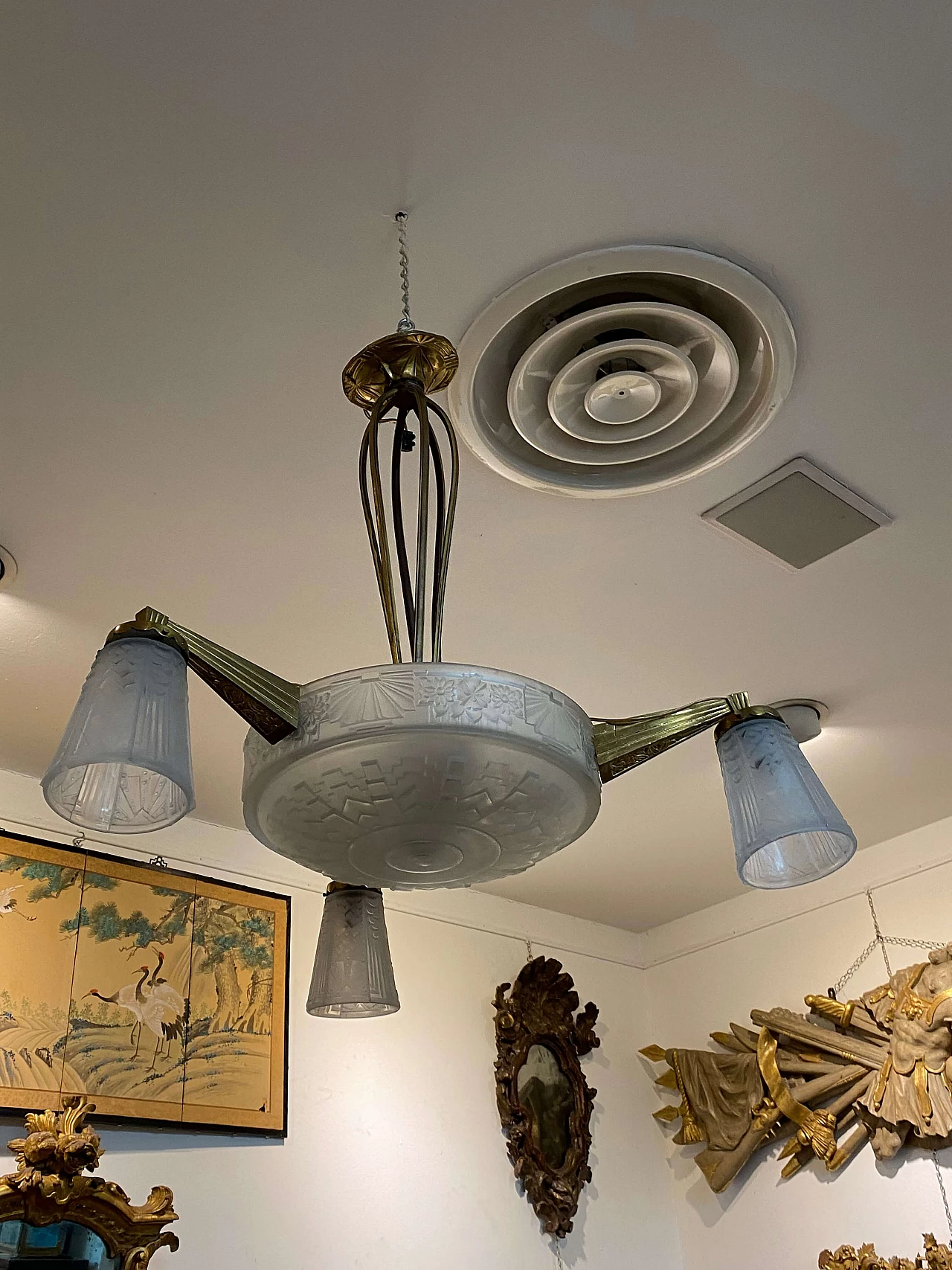 Lampadario Art Deco francese, anni ‘30 1248446