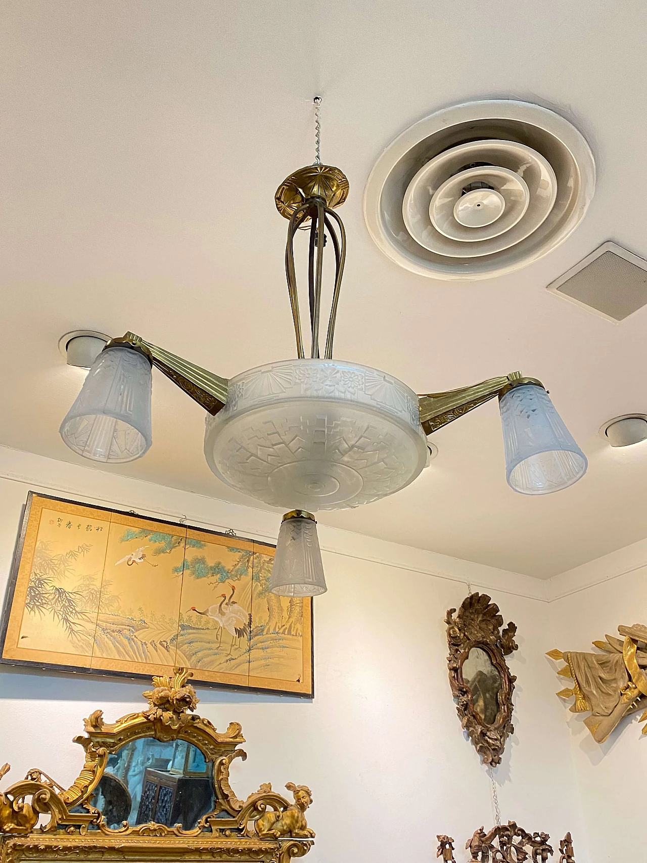 Lampadario Art Deco francese, anni ‘30 1248447