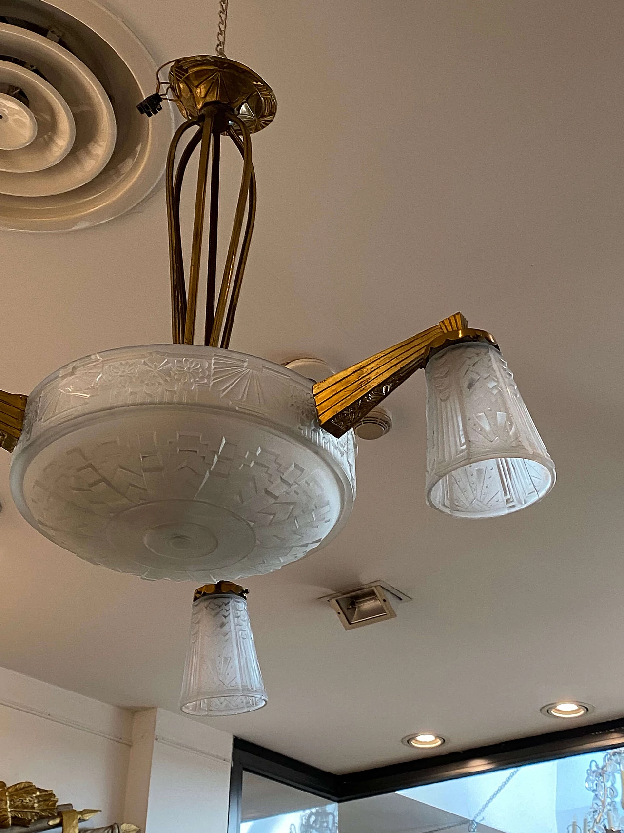 Lampadario Art Deco francese, anni ‘30 1248448