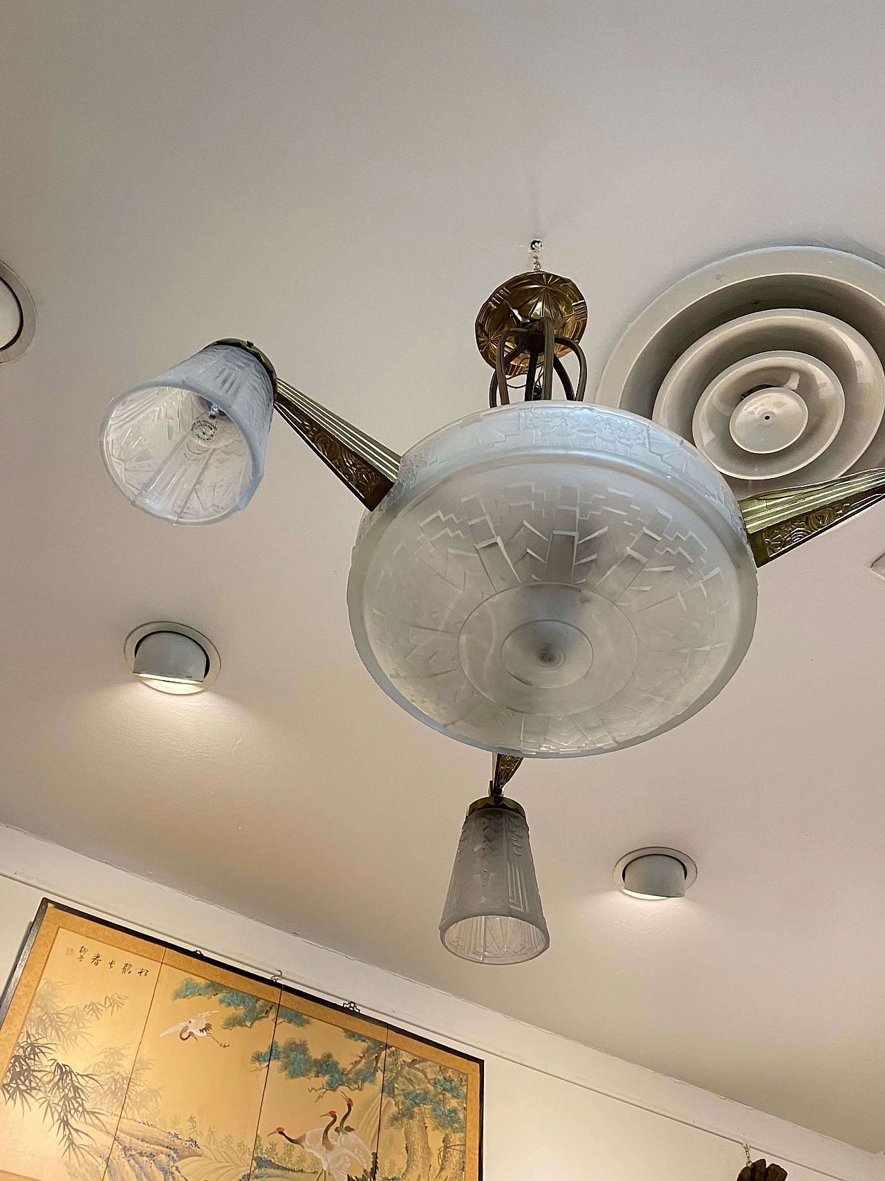 Lampadario Art Deco francese, anni ‘30 1248450