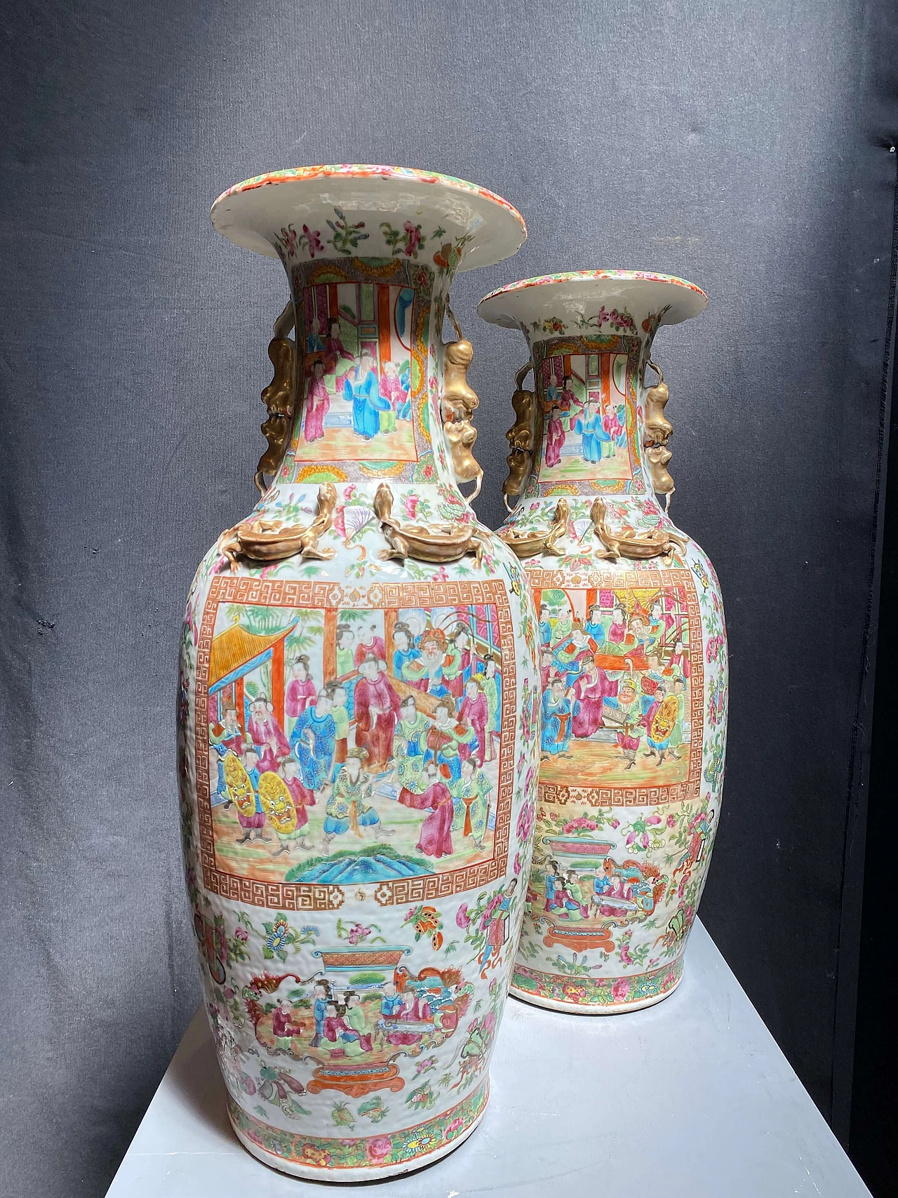 Pair of big chinese ceramic vases Canton, end of 1800 1248507