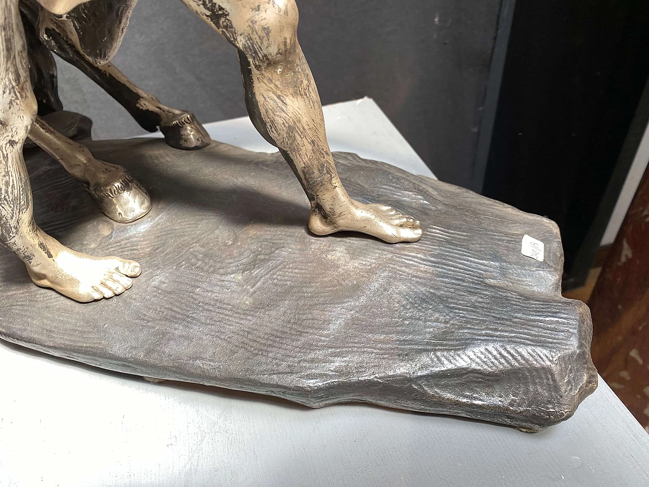 Pair of equestrian statues in silver bronze, late 19th century 1248526