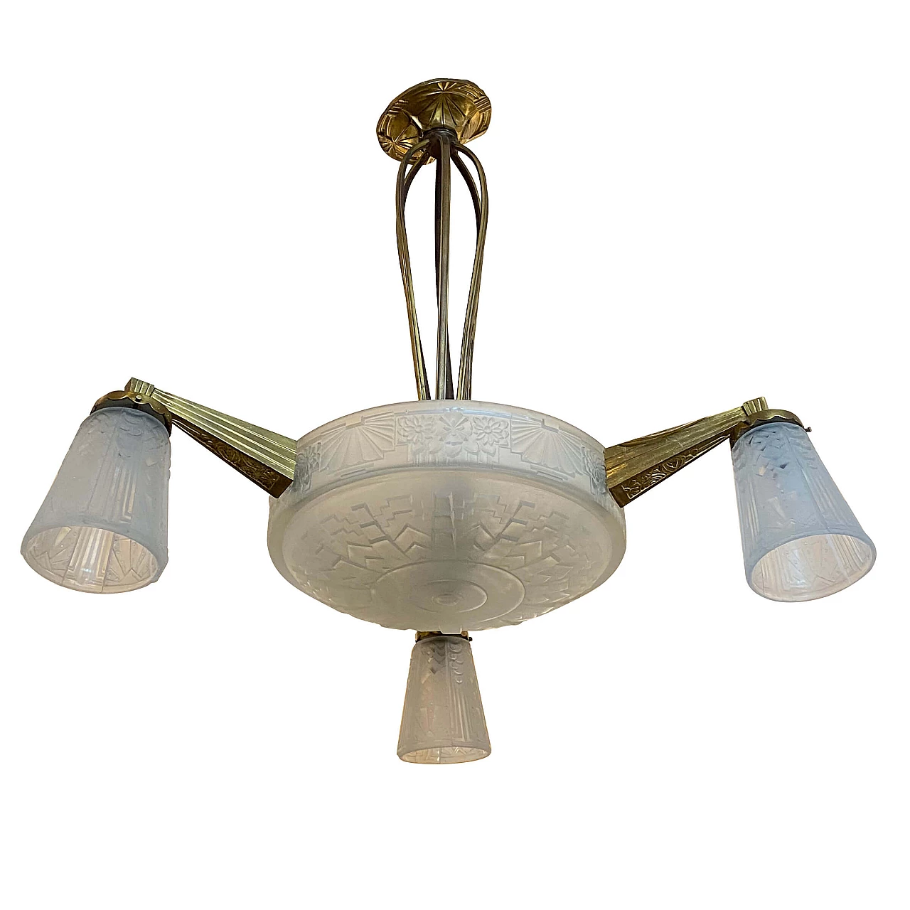 French Art Deco chandelier, 30s 1248604