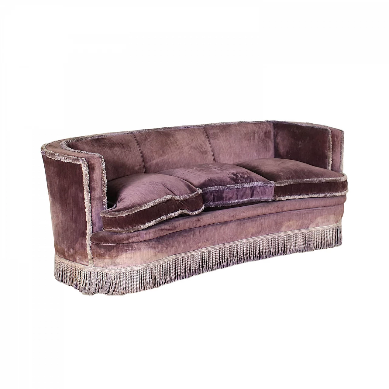 3 seater sofa in velvet, 40s 1248666