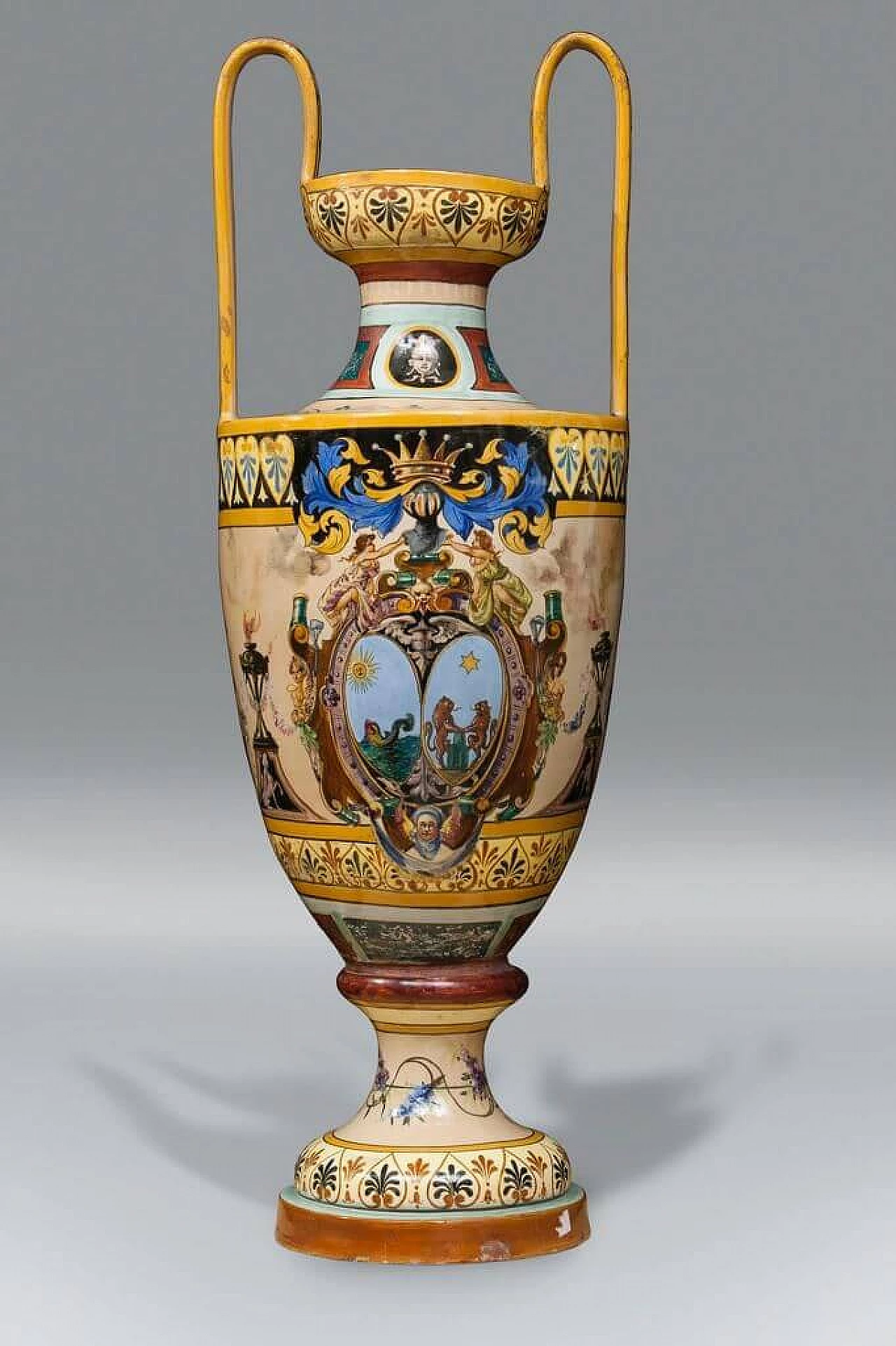 Pair of big Neapolitan vases, beginning '900 1248762