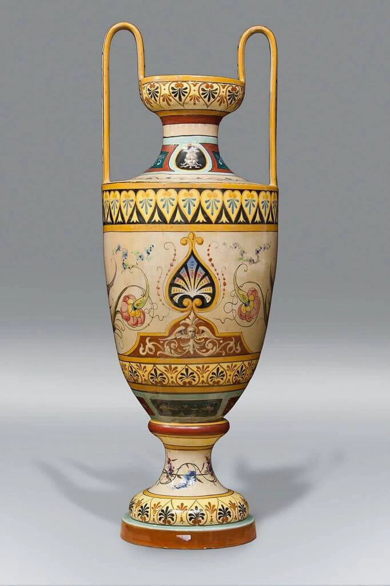 Pair of big Neapolitan vases, beginning '900 1248763