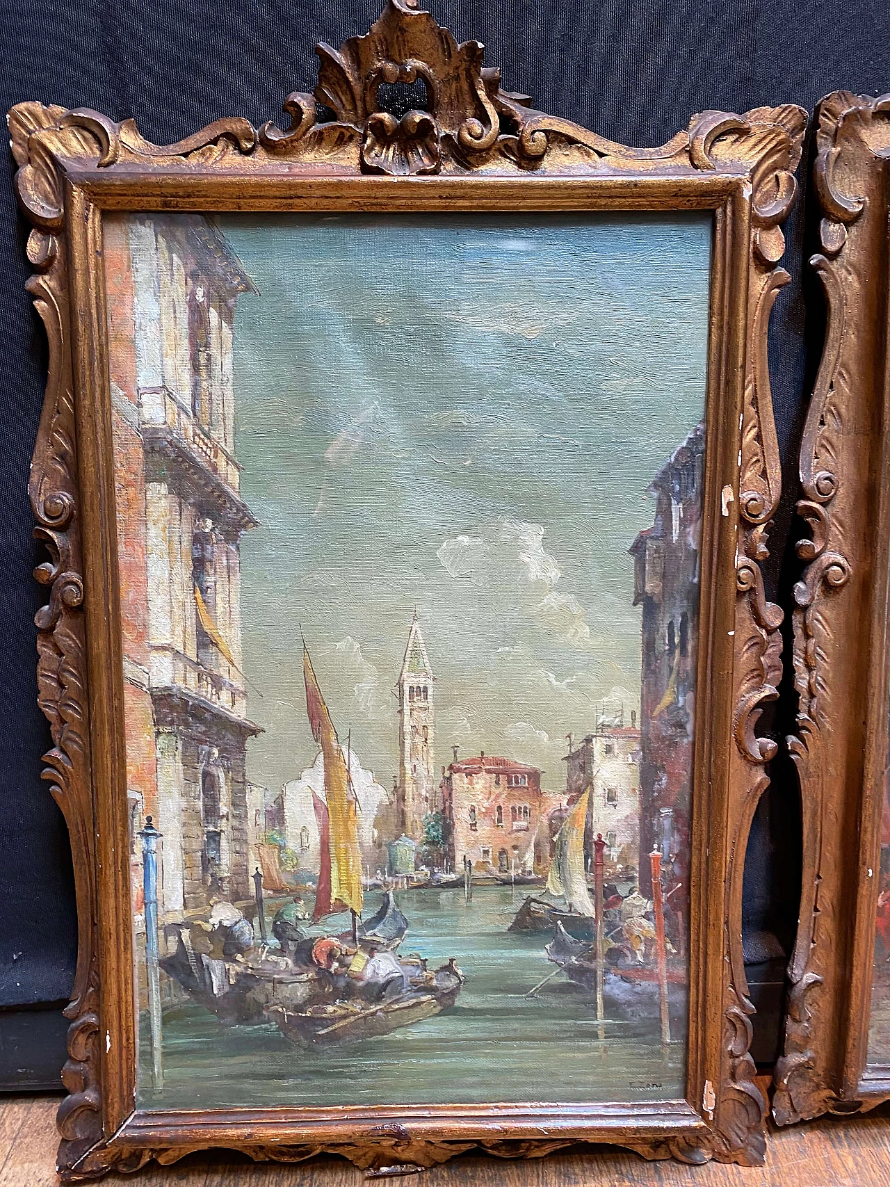 Pair of oil paintings of Venice by Eugenio Zeno, early 20th century 1248880