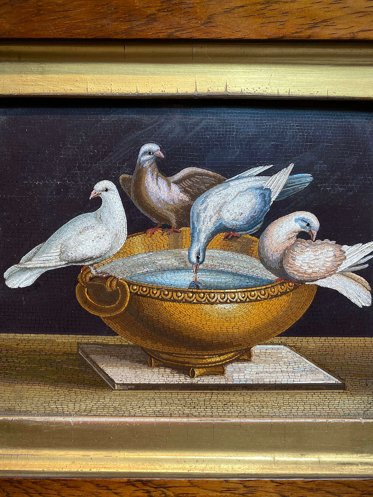 Quadretto in micromosaico con colombe, fine '600 1248937