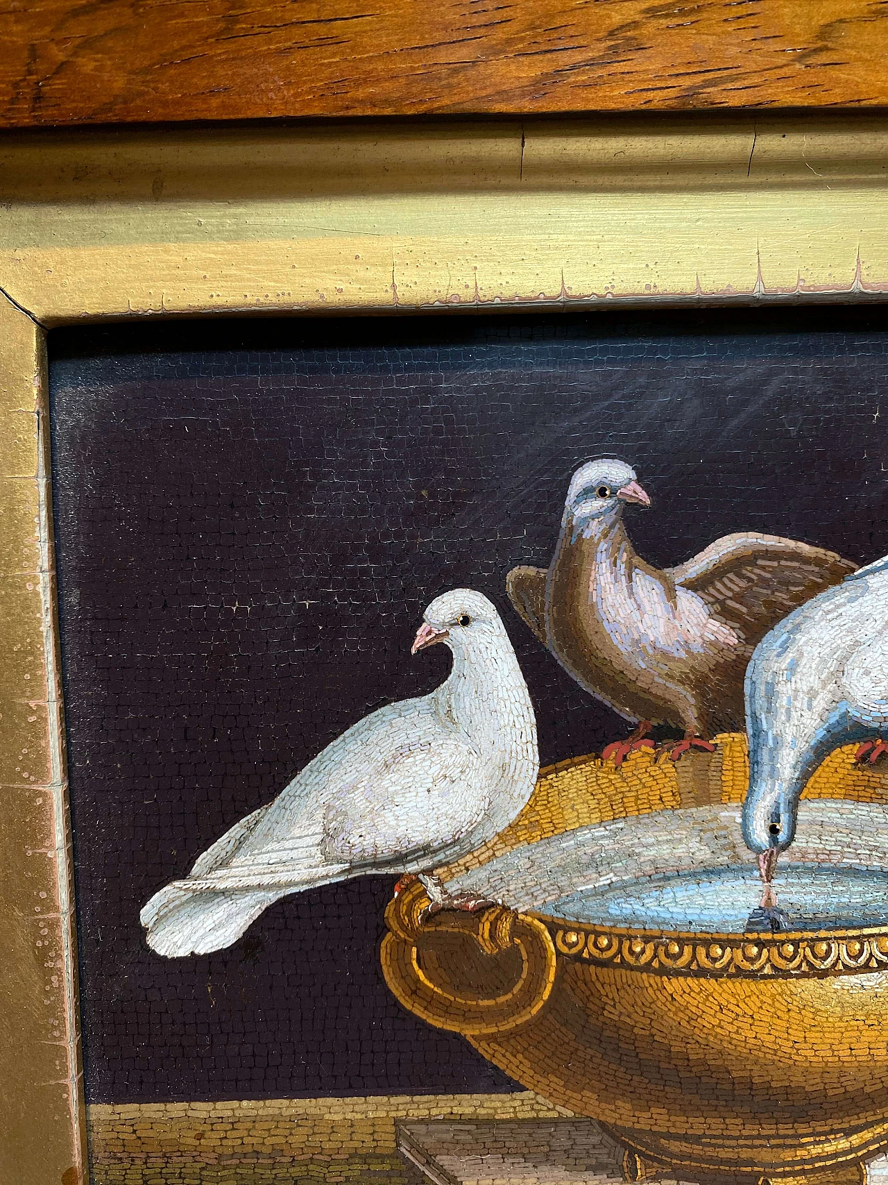 Quadretto in micromosaico con colombe, fine '600 1248938