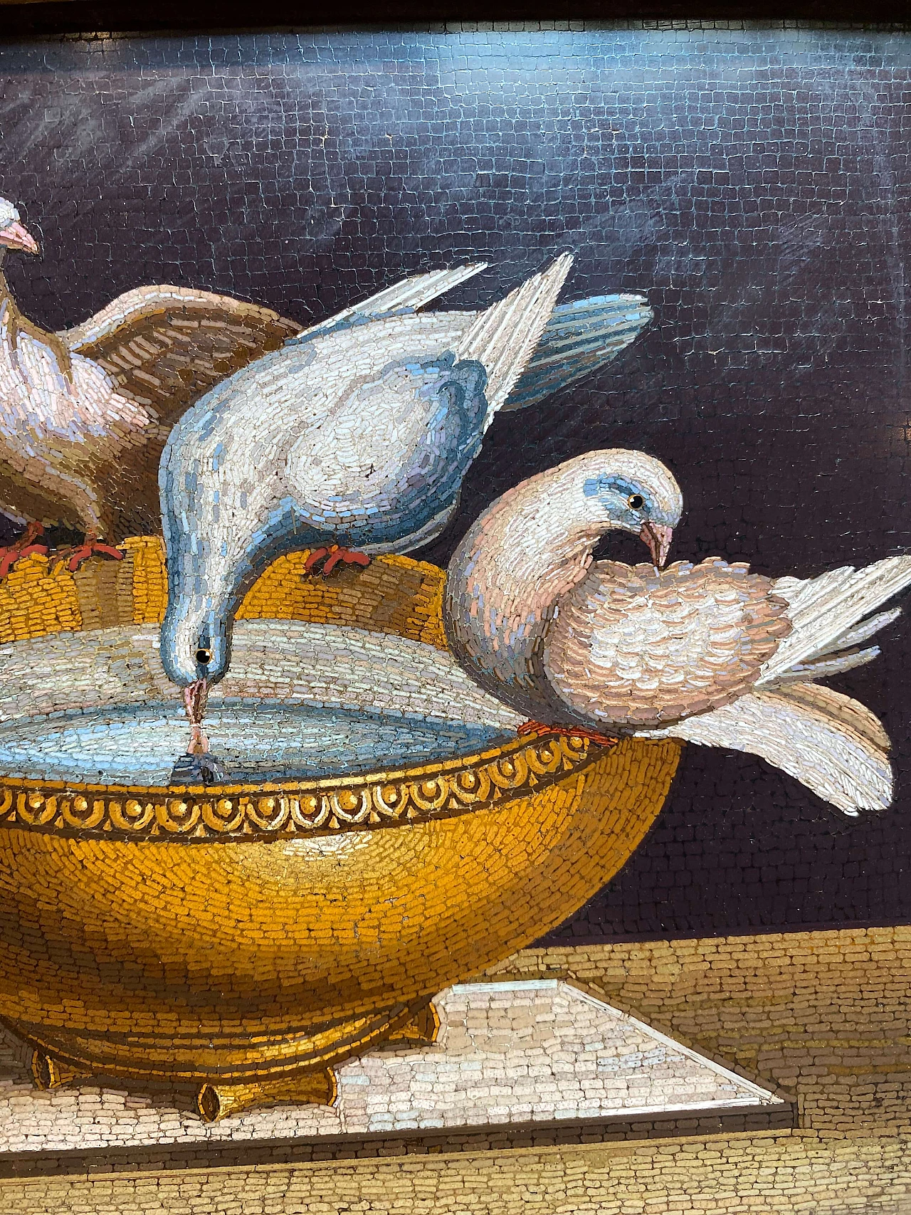 Quadretto in micromosaico con colombe, fine '600 1248943