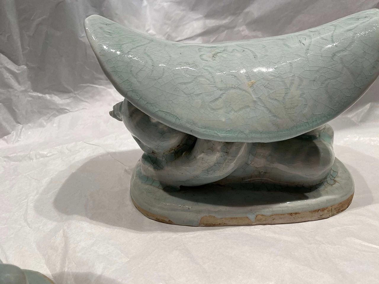 Pair of Chinese ceramic headrest 1249055