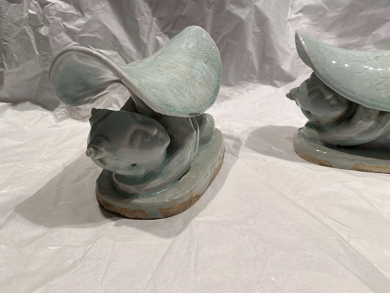 Pair of Chinese ceramic headrest 1249056