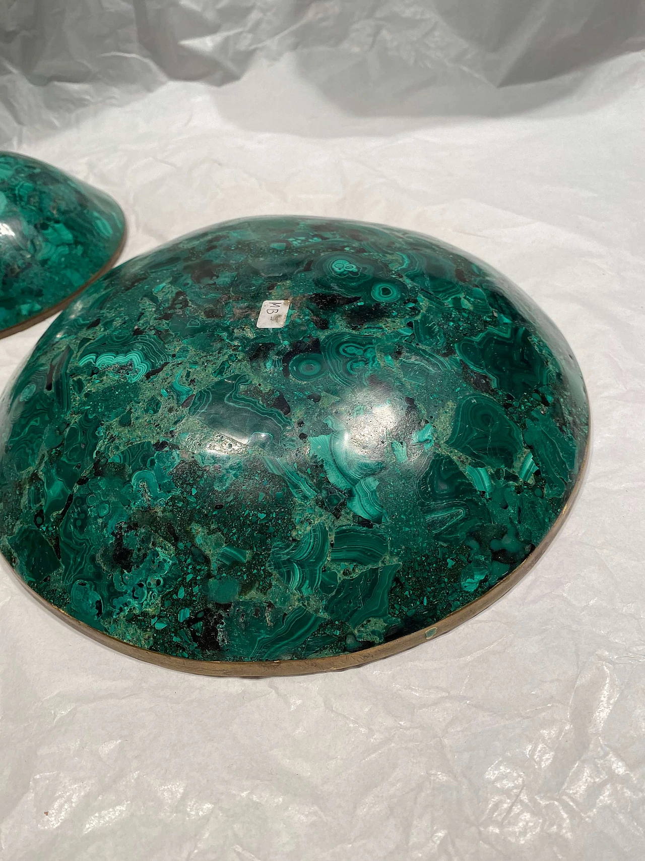 Pair of malachite and brass centerpieces 1249102