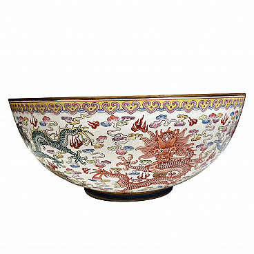 Chinese eggshell glass bowl, early 20th century