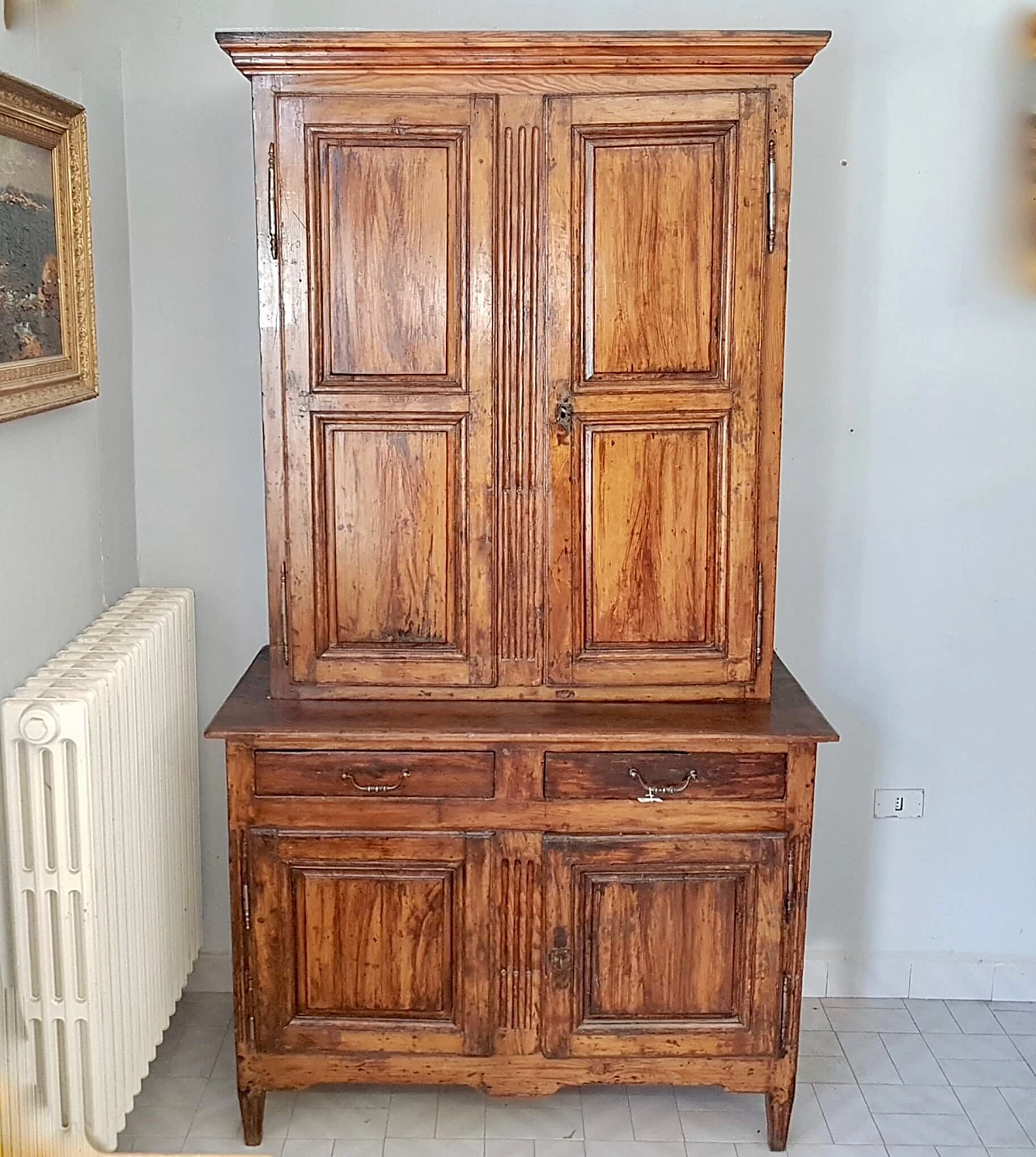 Double body sideboard in lacquered softwood, late 18th century 1249289