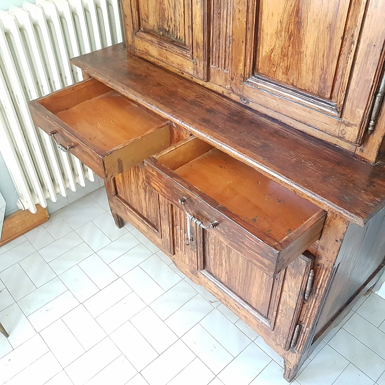 Double body sideboard in lacquered softwood, late 18th century 1249294