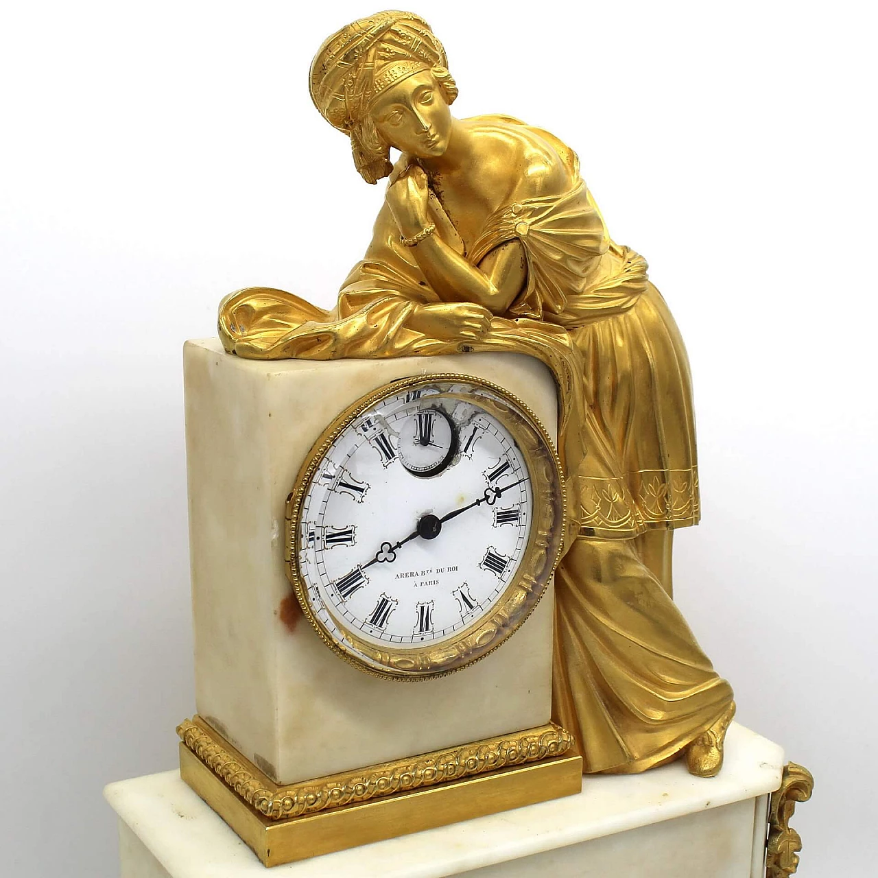 Louis Philippe clock in gilt bronze and marble, 19th century 1249447