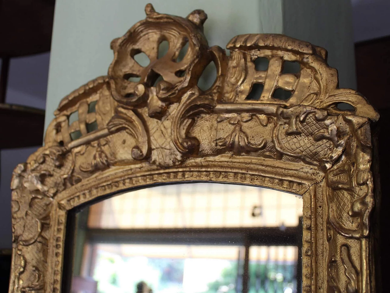 Specchiera Luigi XV in legno dorato, '700 1249455