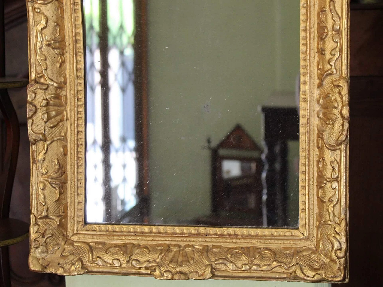 Specchiera Luigi XV in legno dorato, '700 1249459