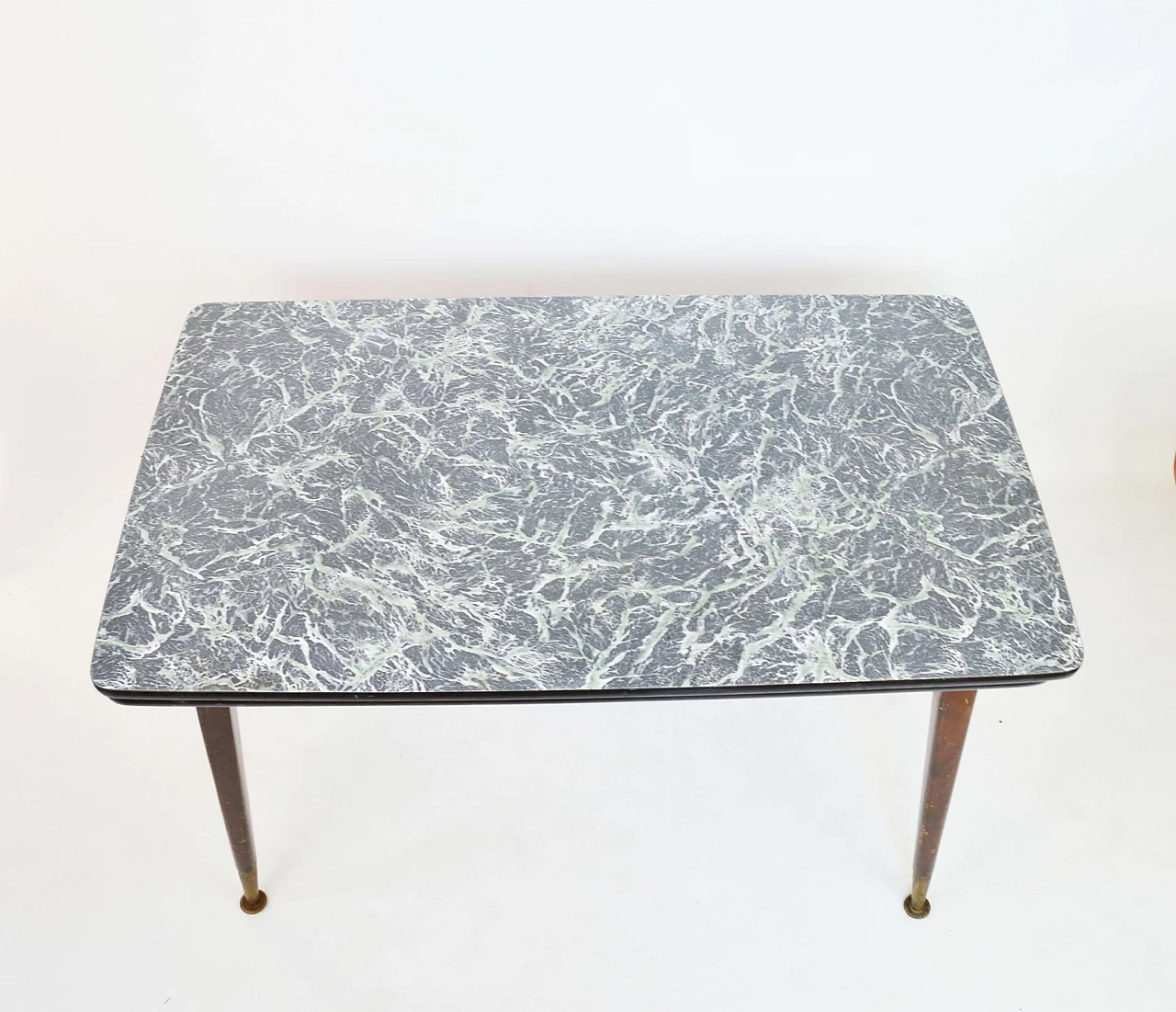 Dining table with marble effect top, 60s 1249582