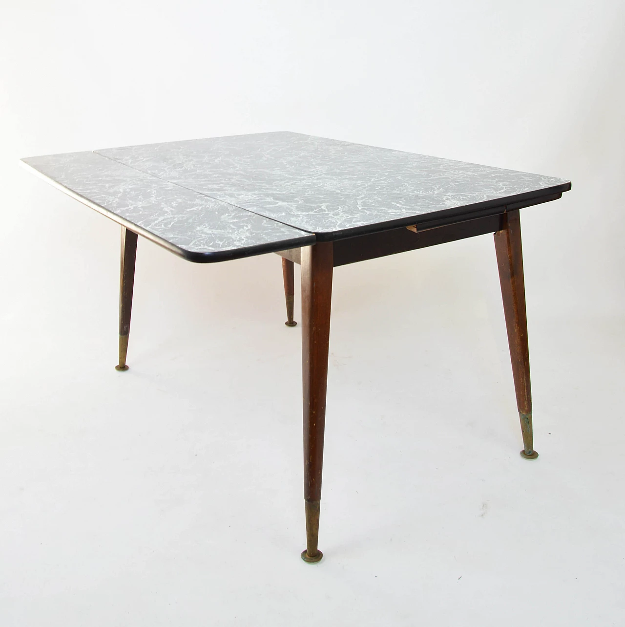 Dining table with marble effect top, 60s 1249592