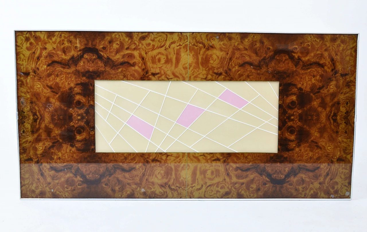 Table with decorated glass top, 1960s 1249604