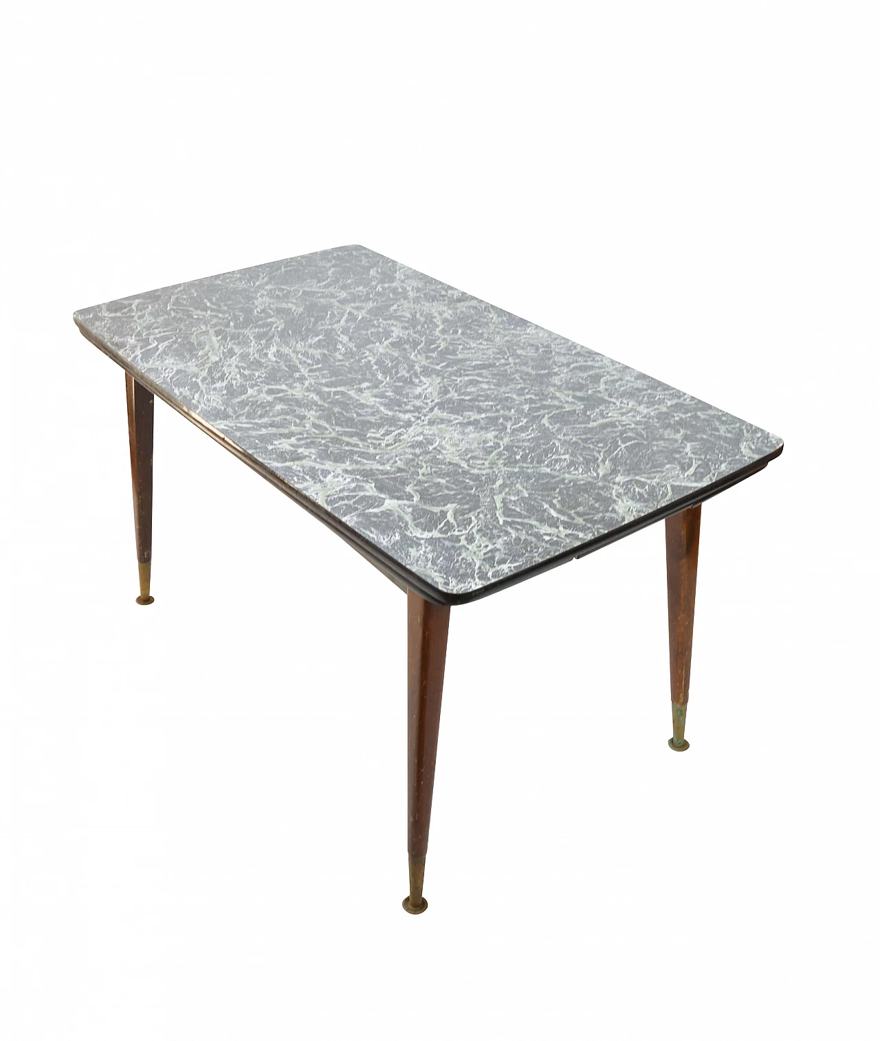 Dining table with marble effect top, 60s 1249647