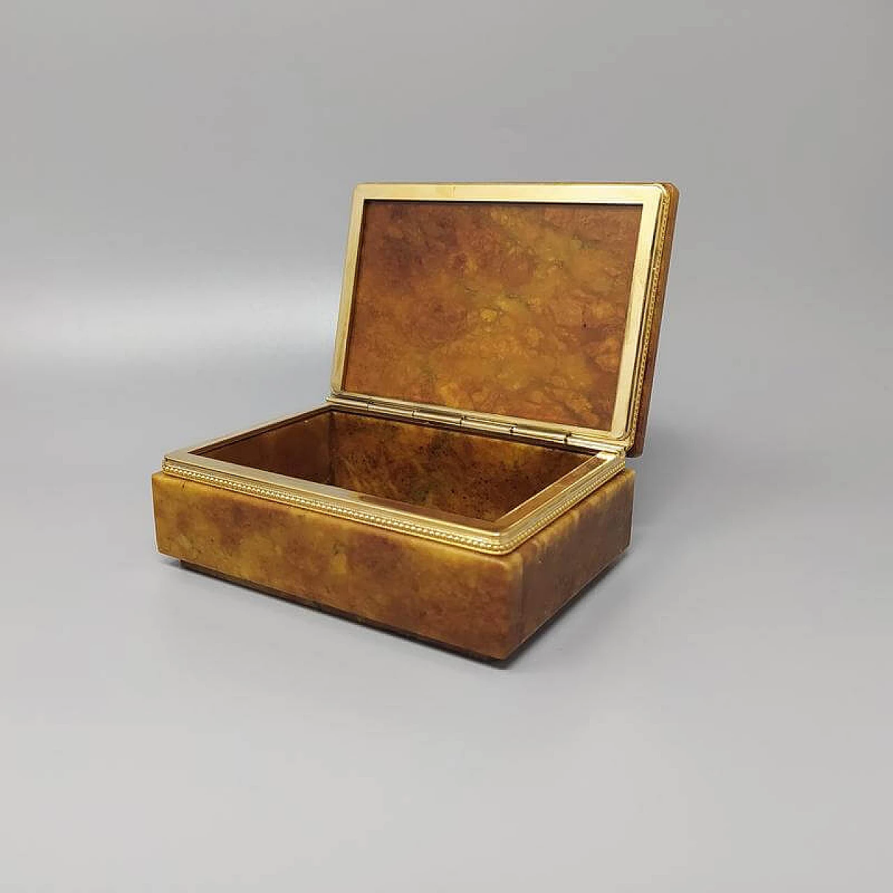 Brown alabaster smoking set by Romano Bianchi, 60s 1249858