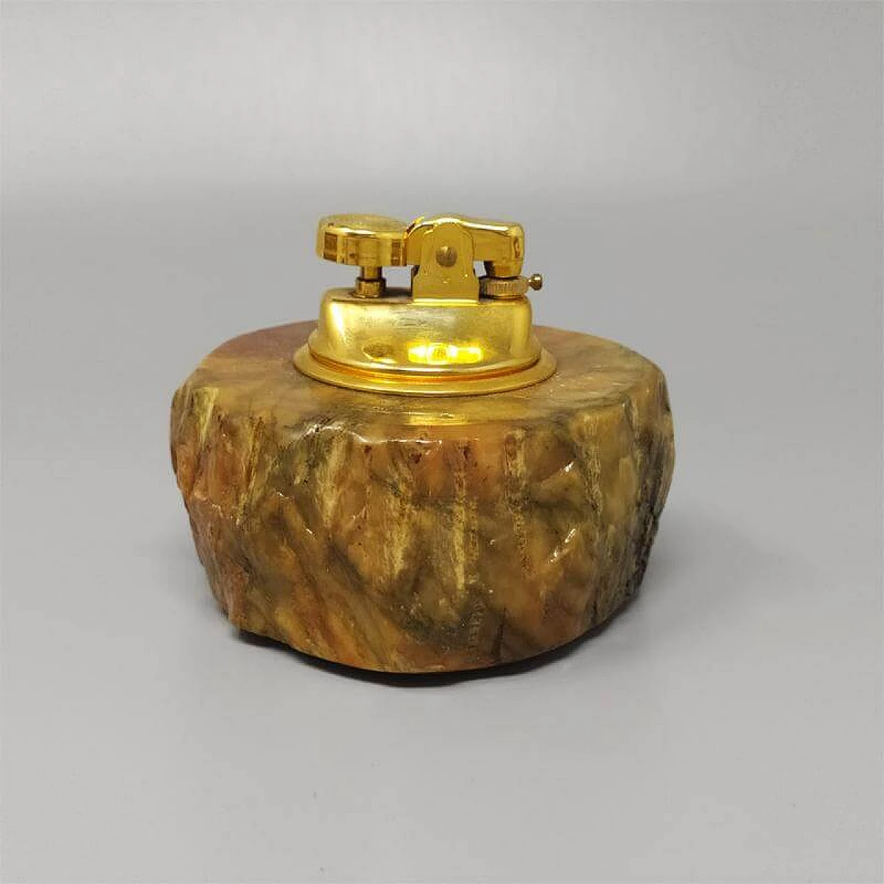 Brown alabaster smoking set by Romano Bianchi, 60s 1249860