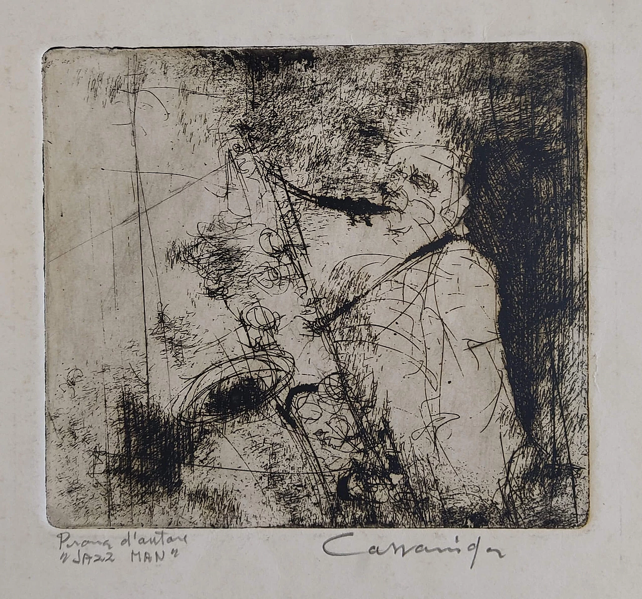 Etching Jazz Man by Giancarlo Cazzaniga 1249893