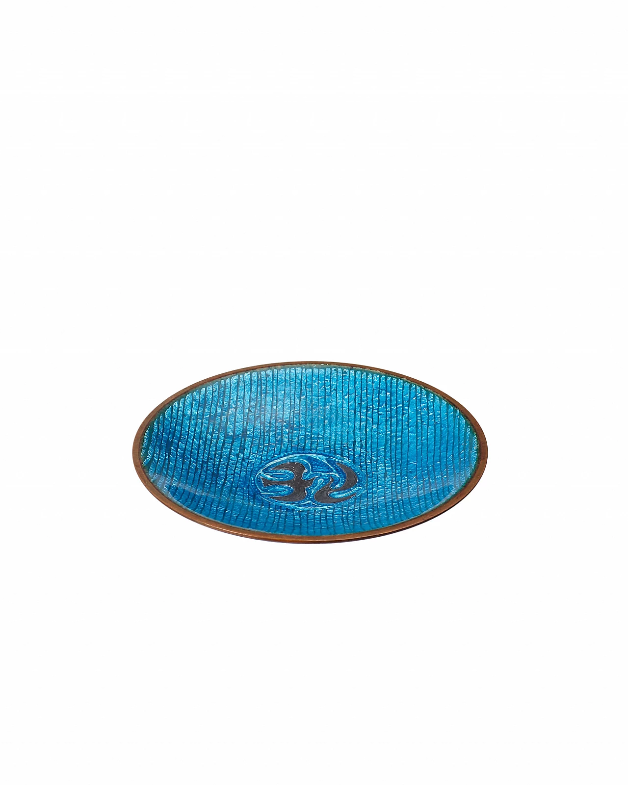 Bronze enameled saucer by Fondere Del Campo, 1950s 1249904