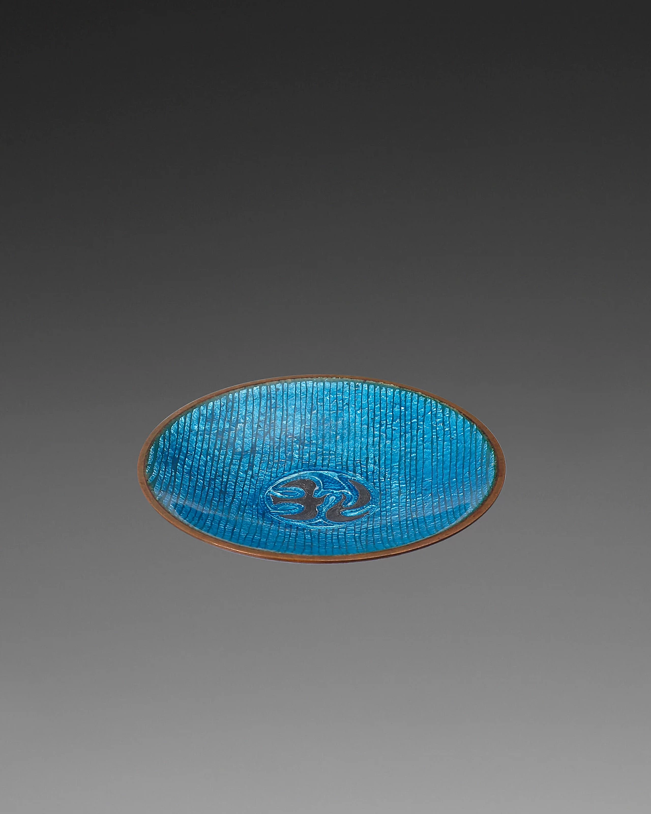 Bronze enameled saucer by Fondere Del Campo, 1950s 1249906
