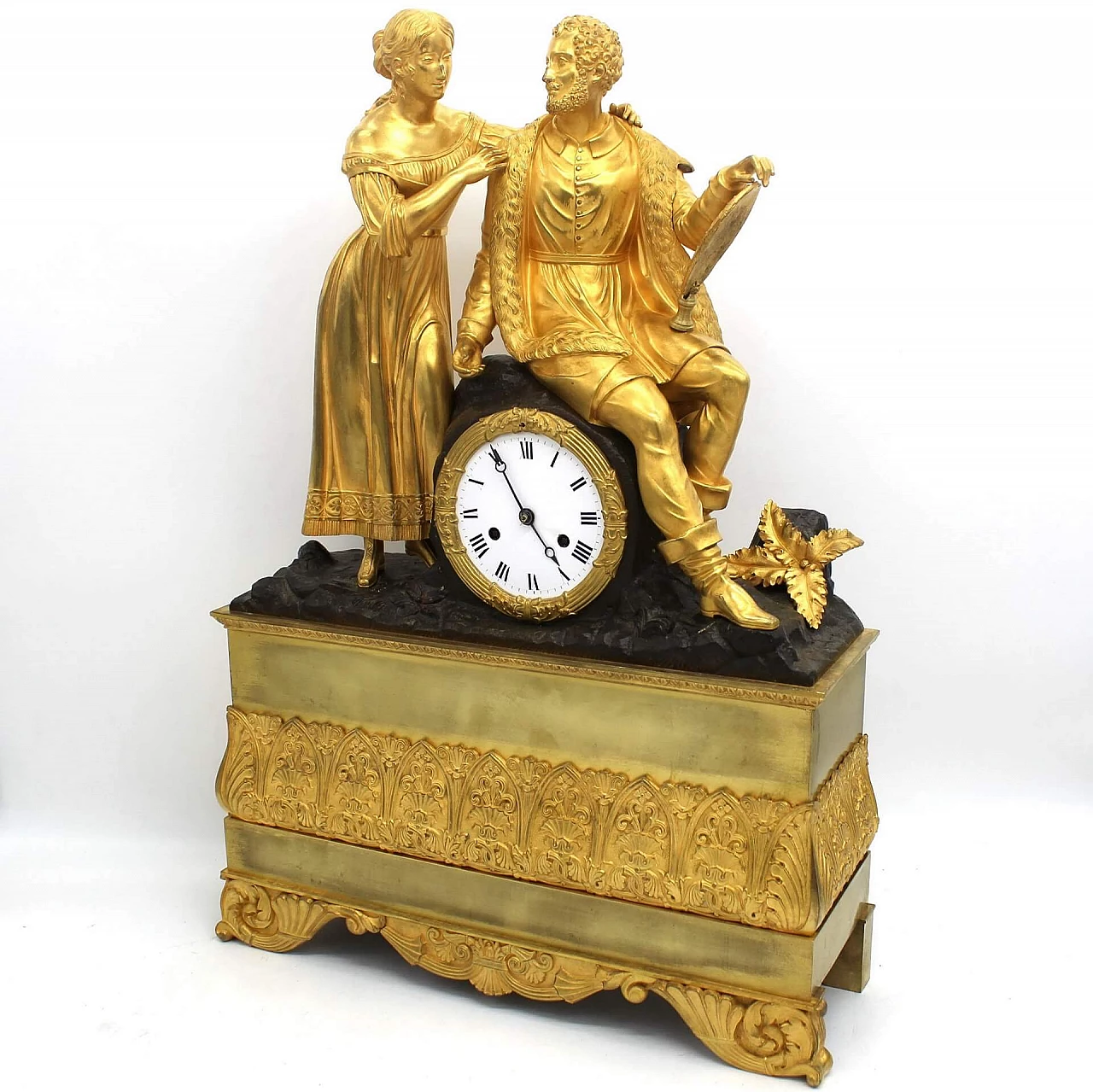 Orologio Carlo X Restaurazione in bronzo dorato, '800 1250138