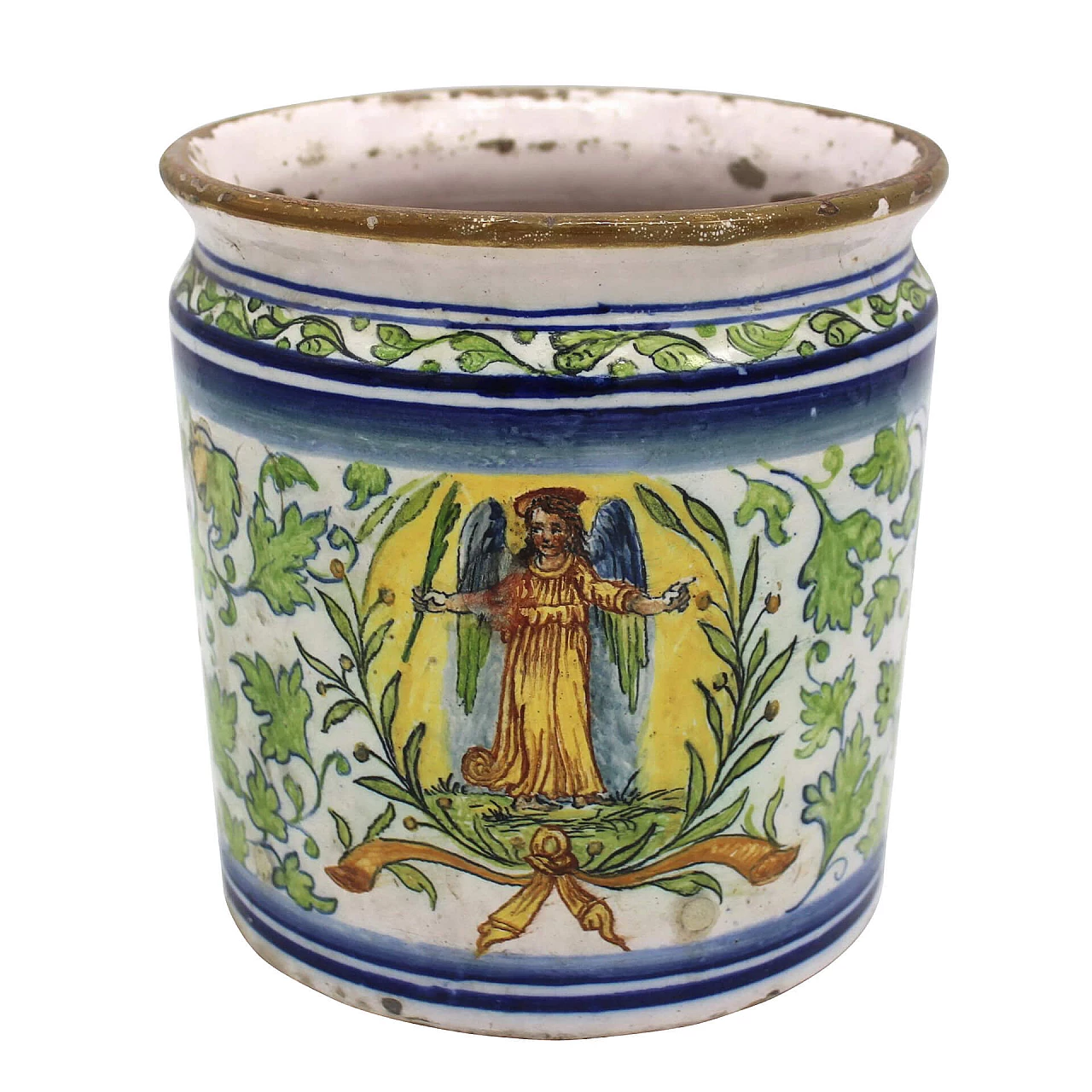 Dallari majolica albarello vase, 18th century 1250220
