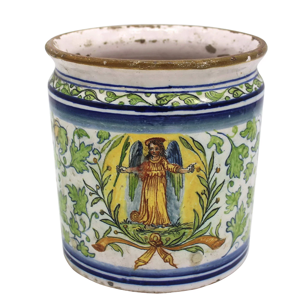Vaso albarello in maiolica di Dallari, '700 1250220