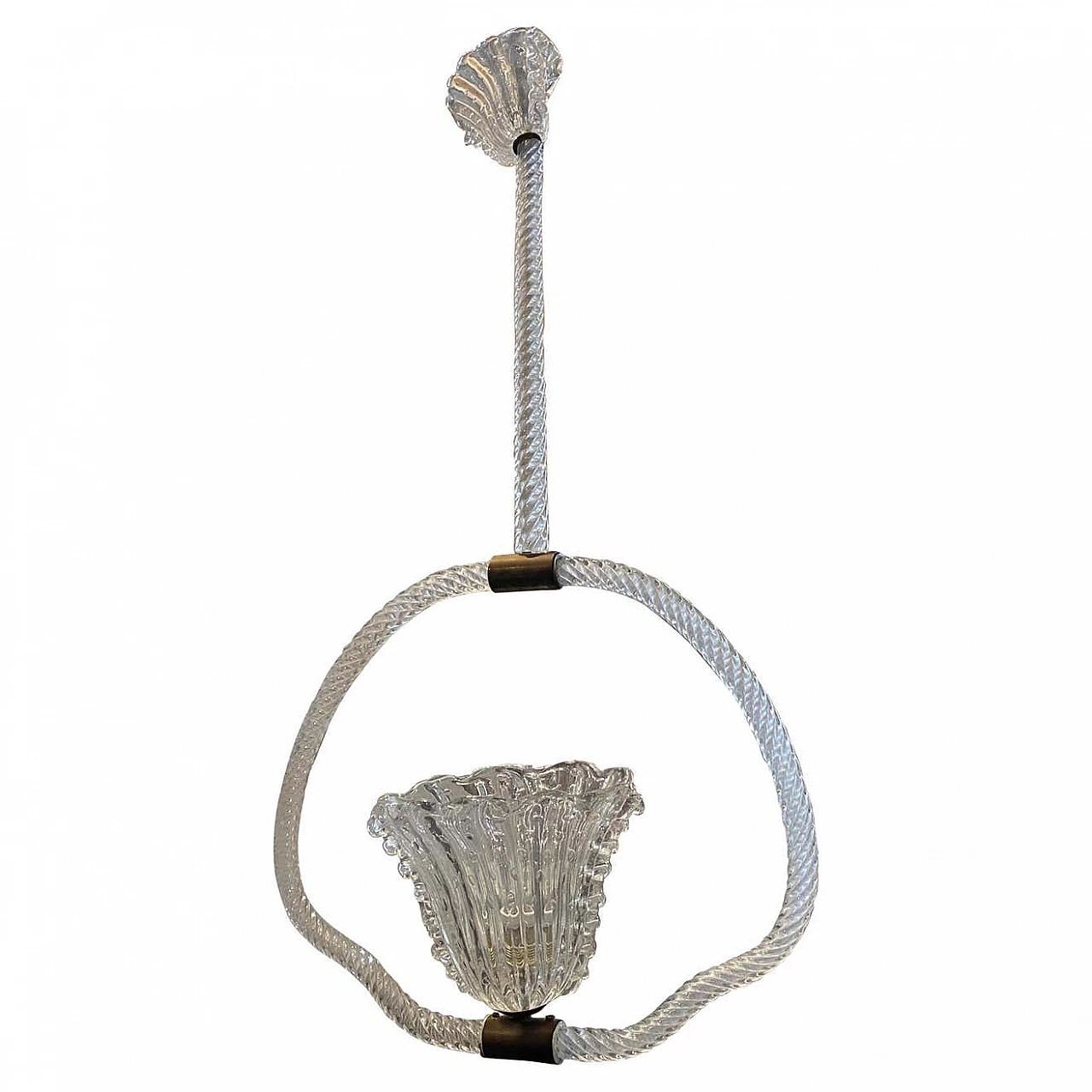Pendant light in Murano glass by Barovier, 40s 1250427