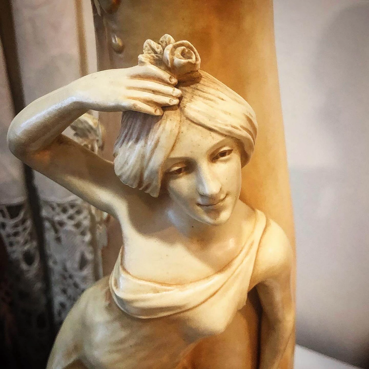 Pair of Art Nouveau sculpture vases by Bernhard Bloch, early 20th century 1250623