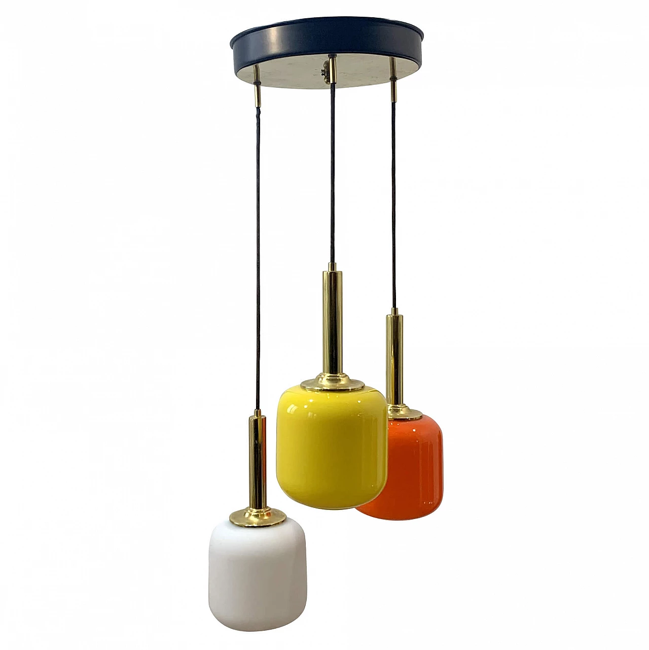 Suspension lamp in layered opaline glass, 70s 1250640
